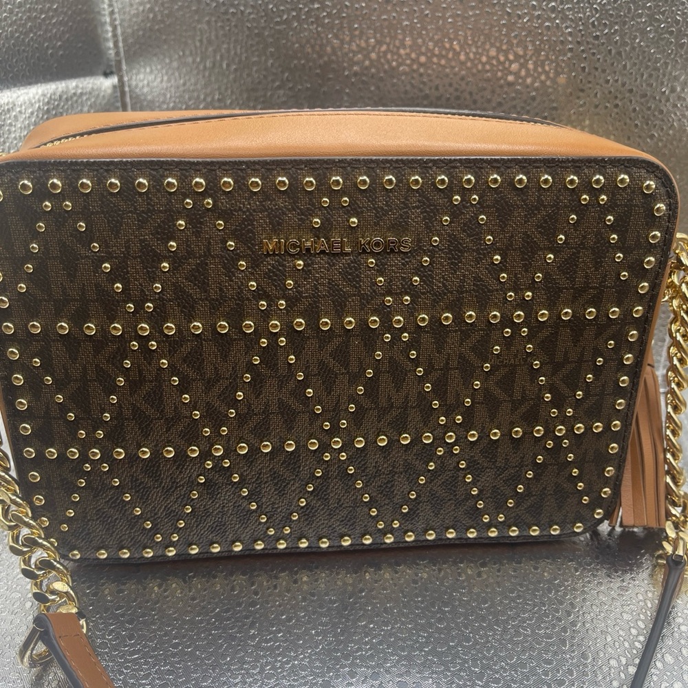 NWT Michael Kors Ginny Studded Crossbody Bag